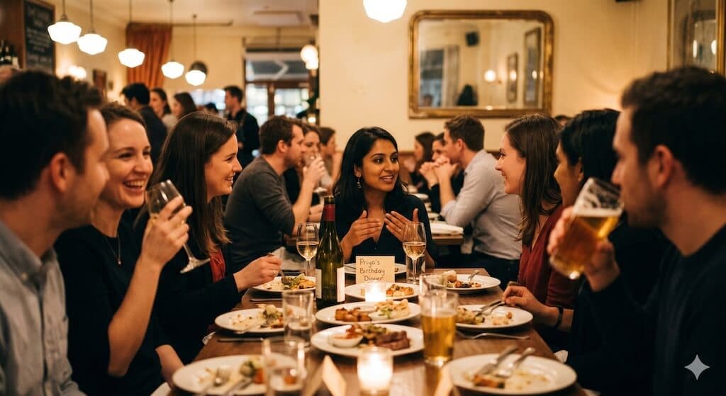 Priya's birthday dinner